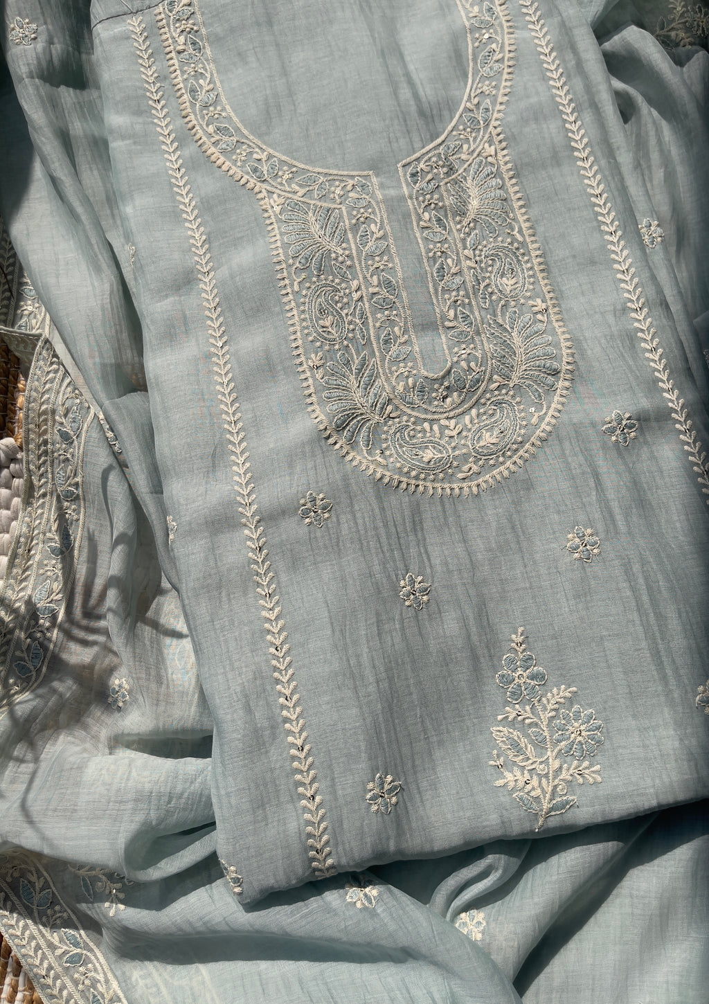 Mint green mul suit set