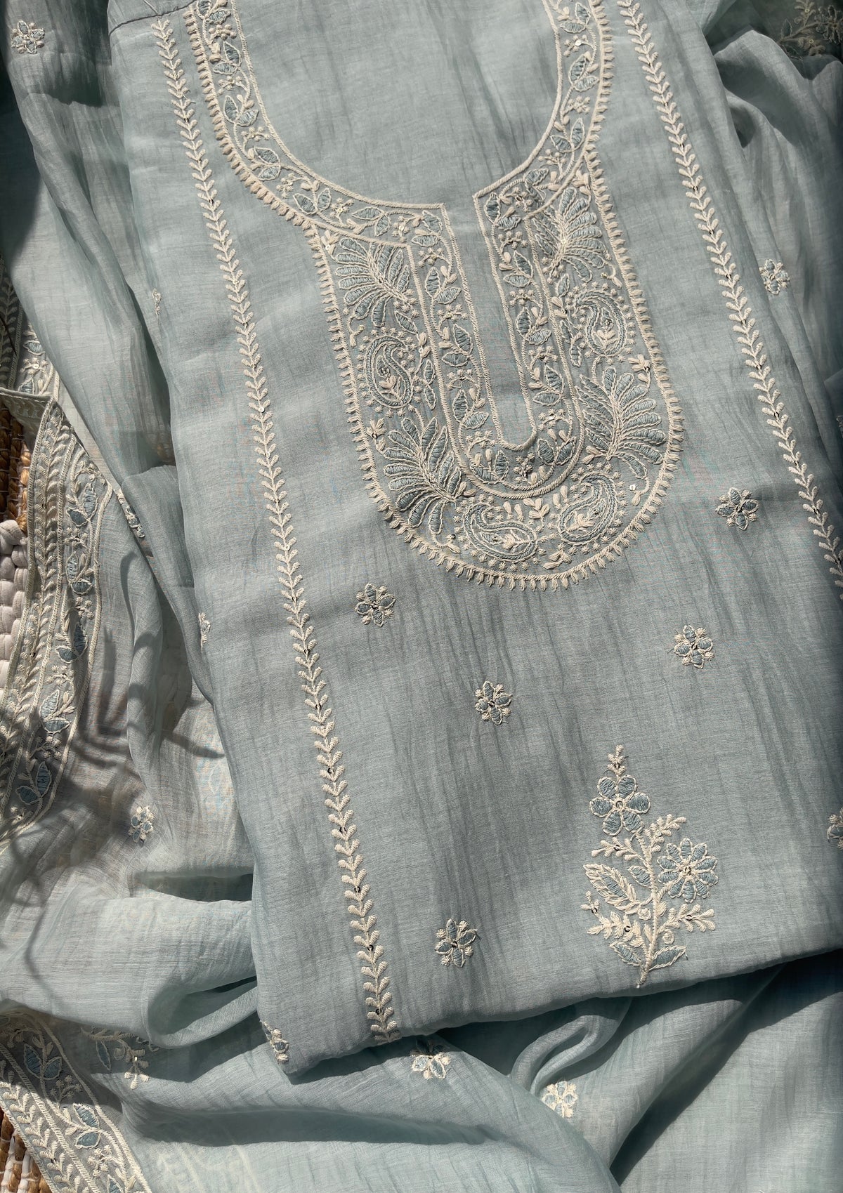 Mint green mul suit set